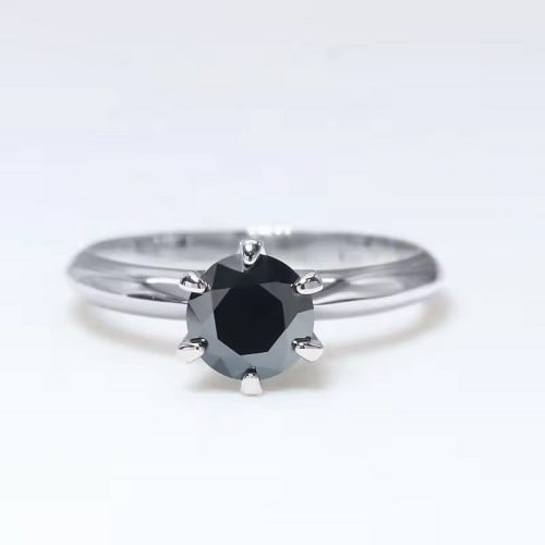 0.50 - 2.00 Carat Black Diamond  Engagement Ring