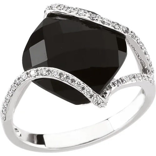 Black Diamond  Engagement Ring