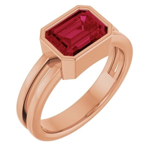 Denine Natural Ruby Bezel 