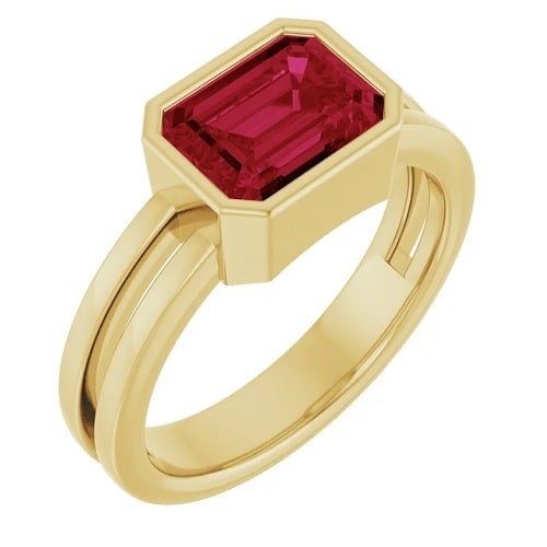 Denine Natural Ruby Bezel 