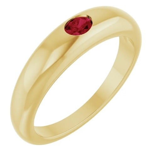 Deeandra Natural Ruby Bezel 