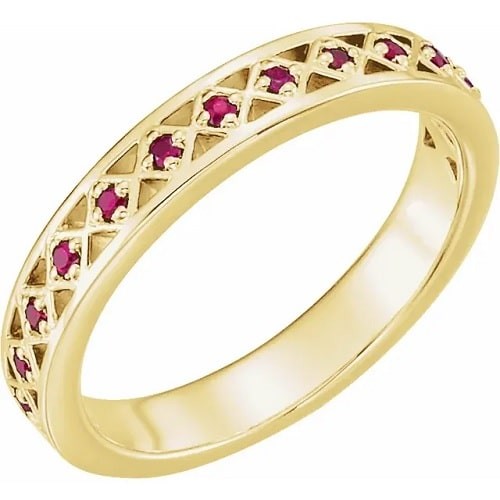 Lilith Natural Ruby  Diamond Ring