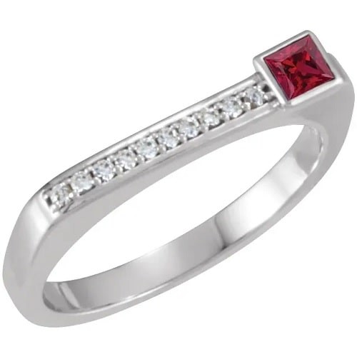 Kayla Natural Ruby  Engagement Ring