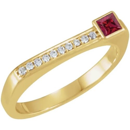 Kayla Natural Ruby  Engagement Ring