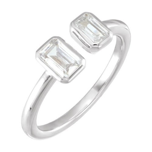 Bezel Lab-Created  Diamond Ring