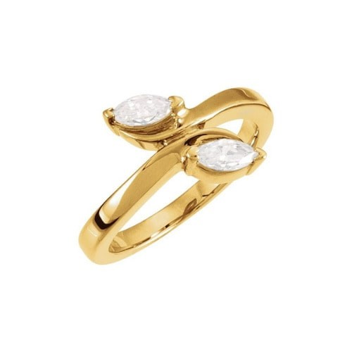 2 Prong Natural  Diamond Ring