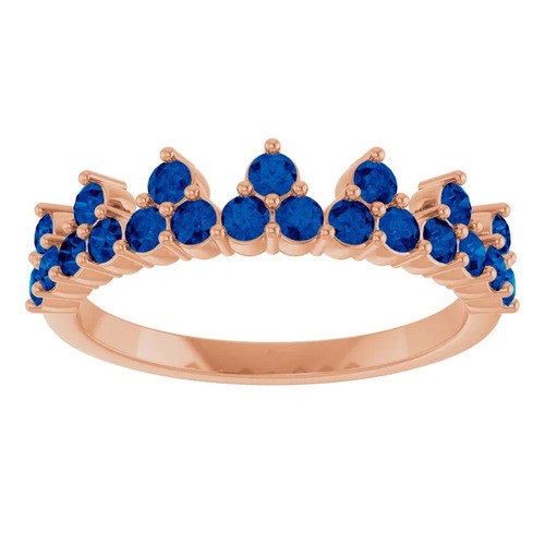 Nezuko Blue Sapphire  Wedding Ring