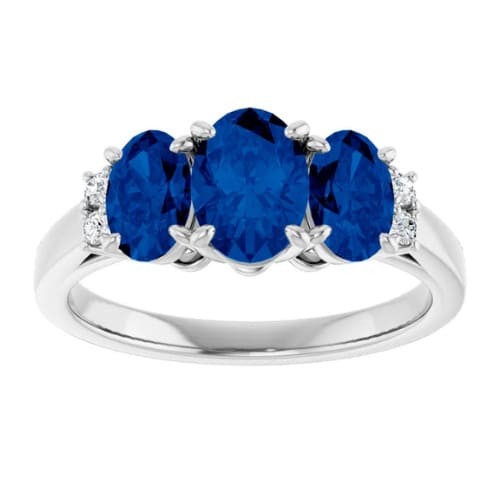 Avonelle Blue Sapphire 4 Prong  Engagement Ring