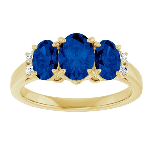 Avonelle Blue Sapphire 4 Prong  Engagement Ring