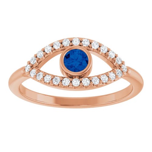 Ahnika Blue Sapphire  Engagement Ring