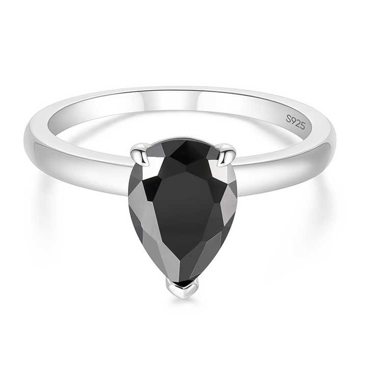 Phenolina Black Diamond 3 Prong  Engagement Ring