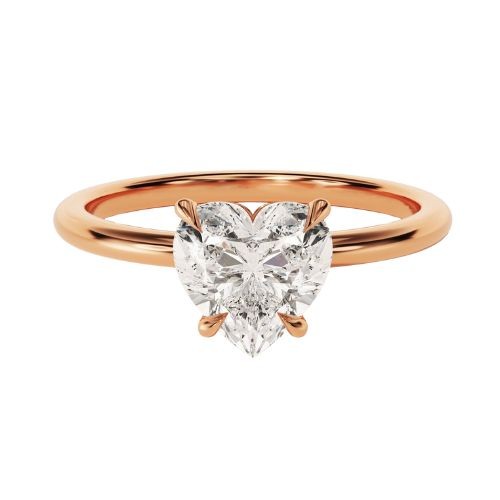 Blessyna Natural Diamond 4 Prong  Engagement Ring
