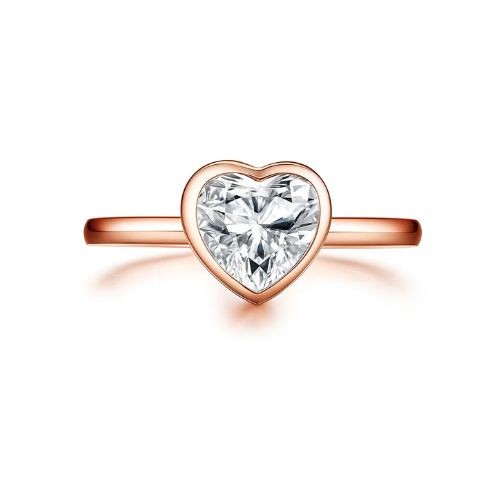 Shermina Natural Diamond Bezel Set  Engagement Ring