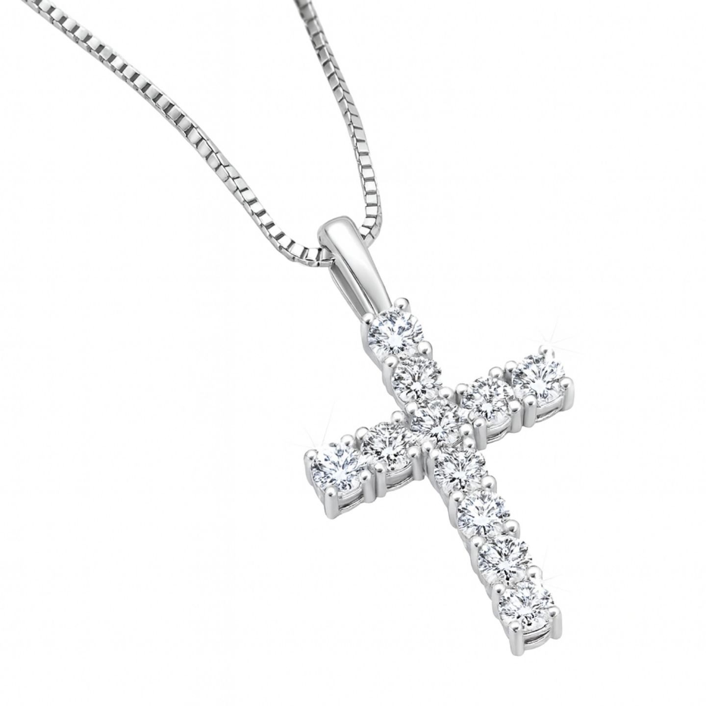 Melora Natural Diamond Claw Set  Necklace