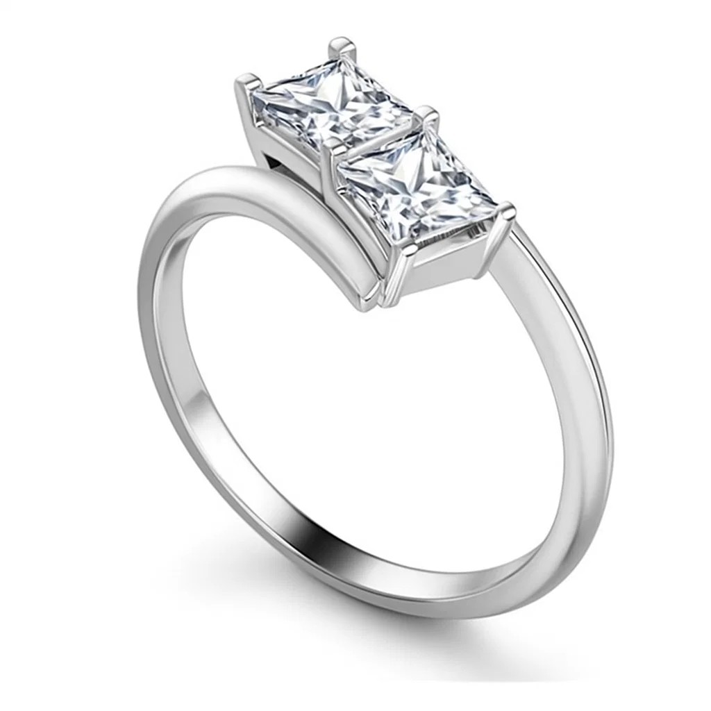 Litza Natural 4 Prong  Diamond Ring