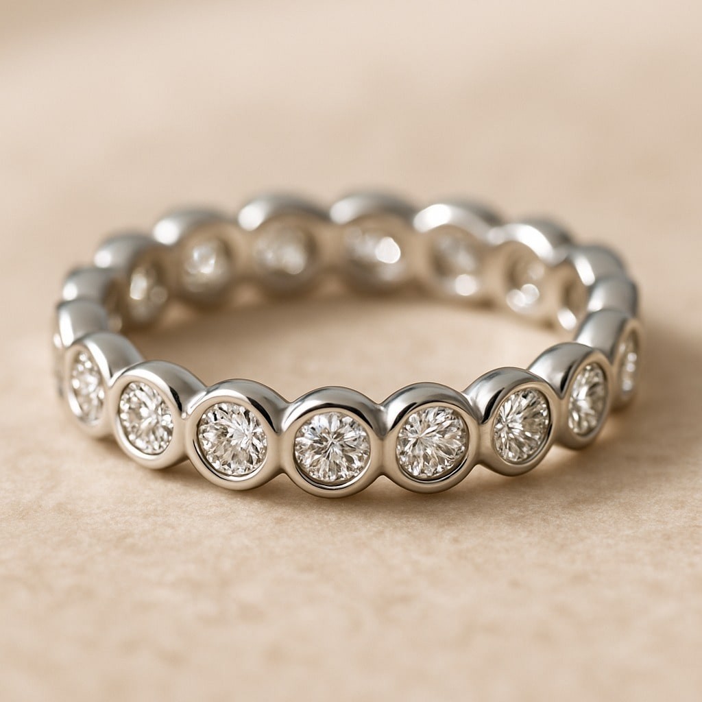 Felocious Lab-Created Bezel set Diamond Ring