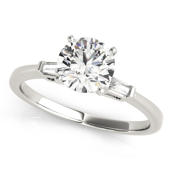 4 Prong Set Natural Diamond  Engagement Ring
