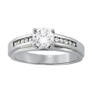Ziad Lab-Created Diamond 4 Prong Setting  Engagement Ring