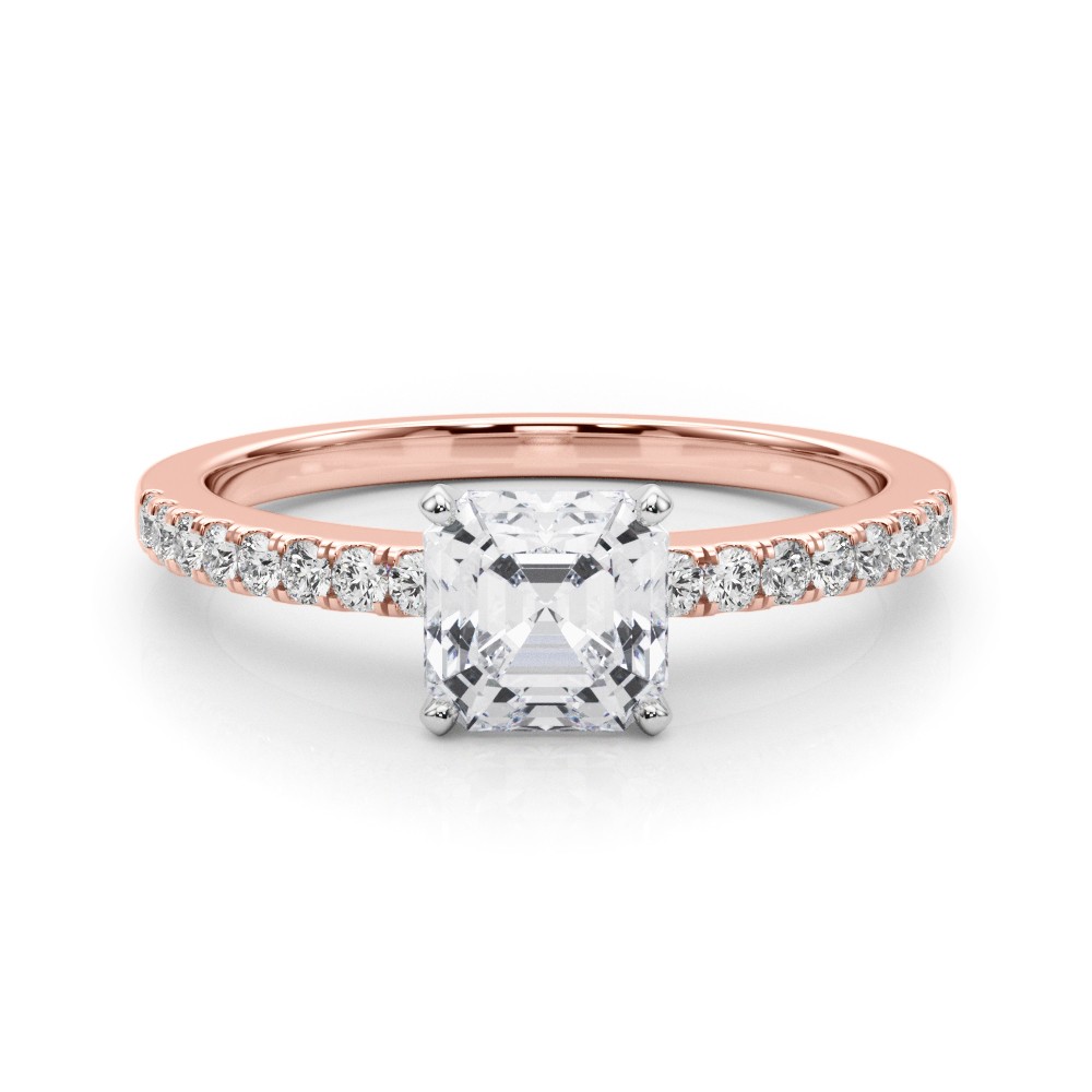 Creeda Natural Diamond 4 Prong  Engagement Ring