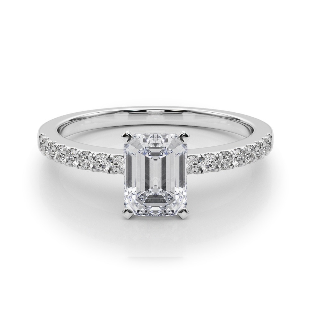 4 Prong Natural Diamond  Engagement Ring