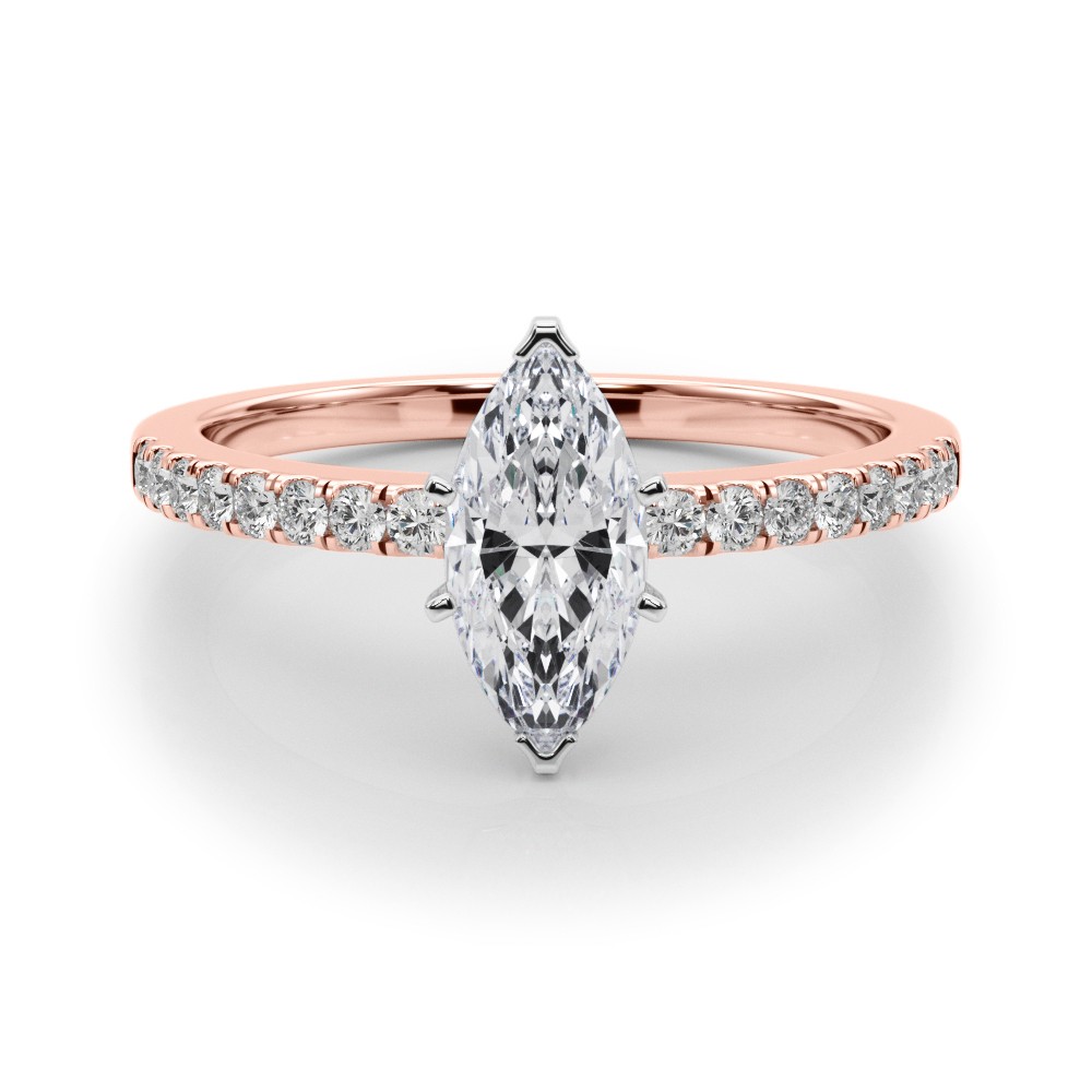 6 Prong Natural Diamond  Engagement Ring