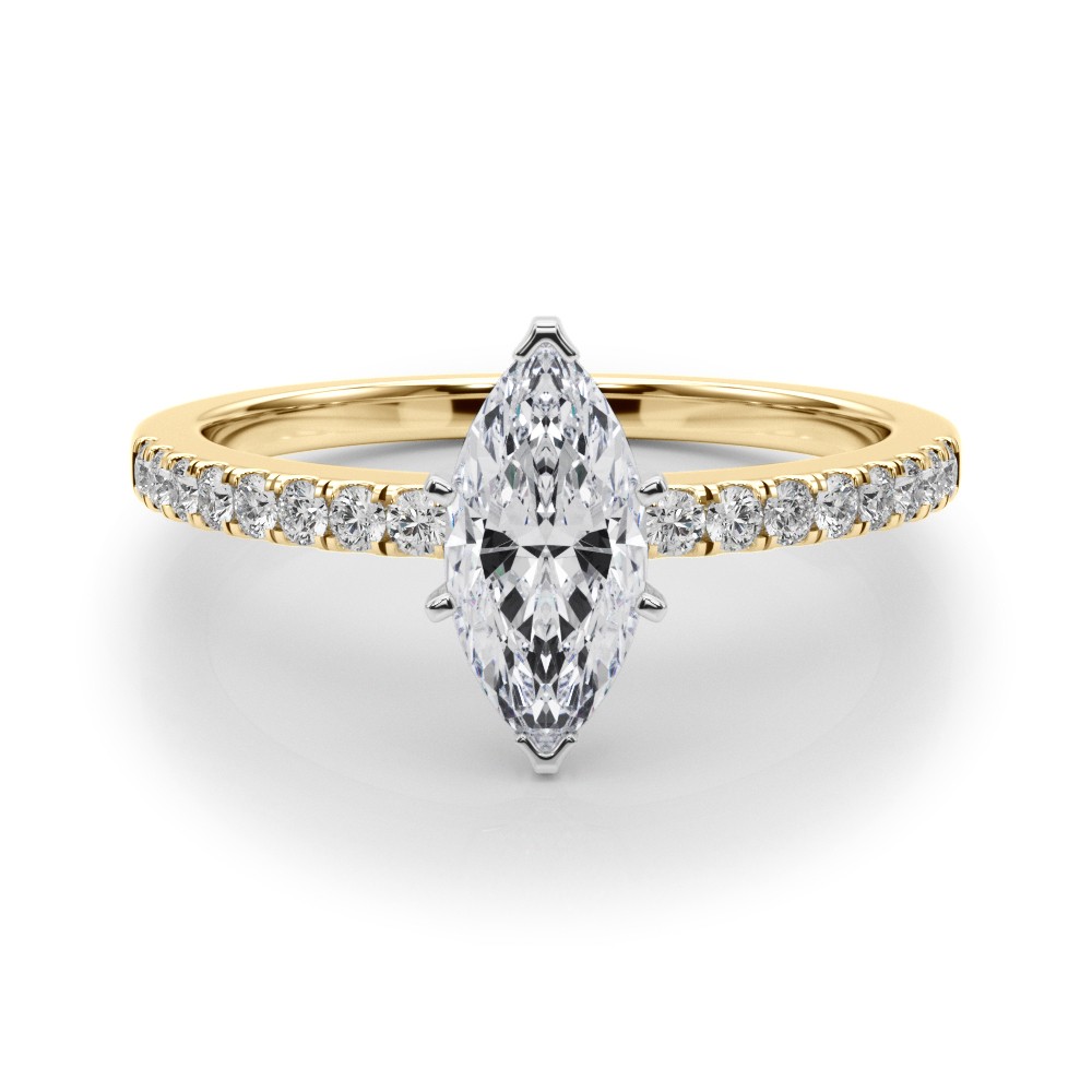 6 Prong Natural Diamond  Engagement Ring