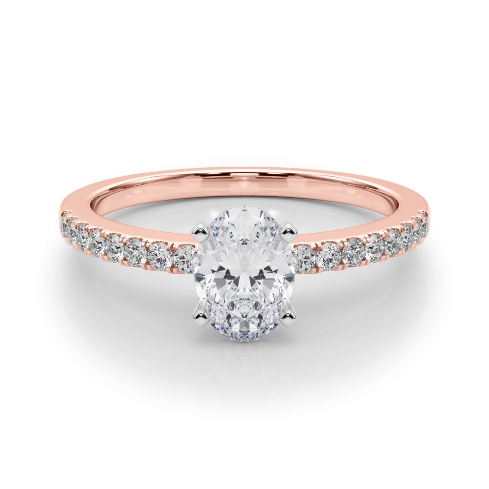 4 Prong Natural Diamond  Engagement Ring