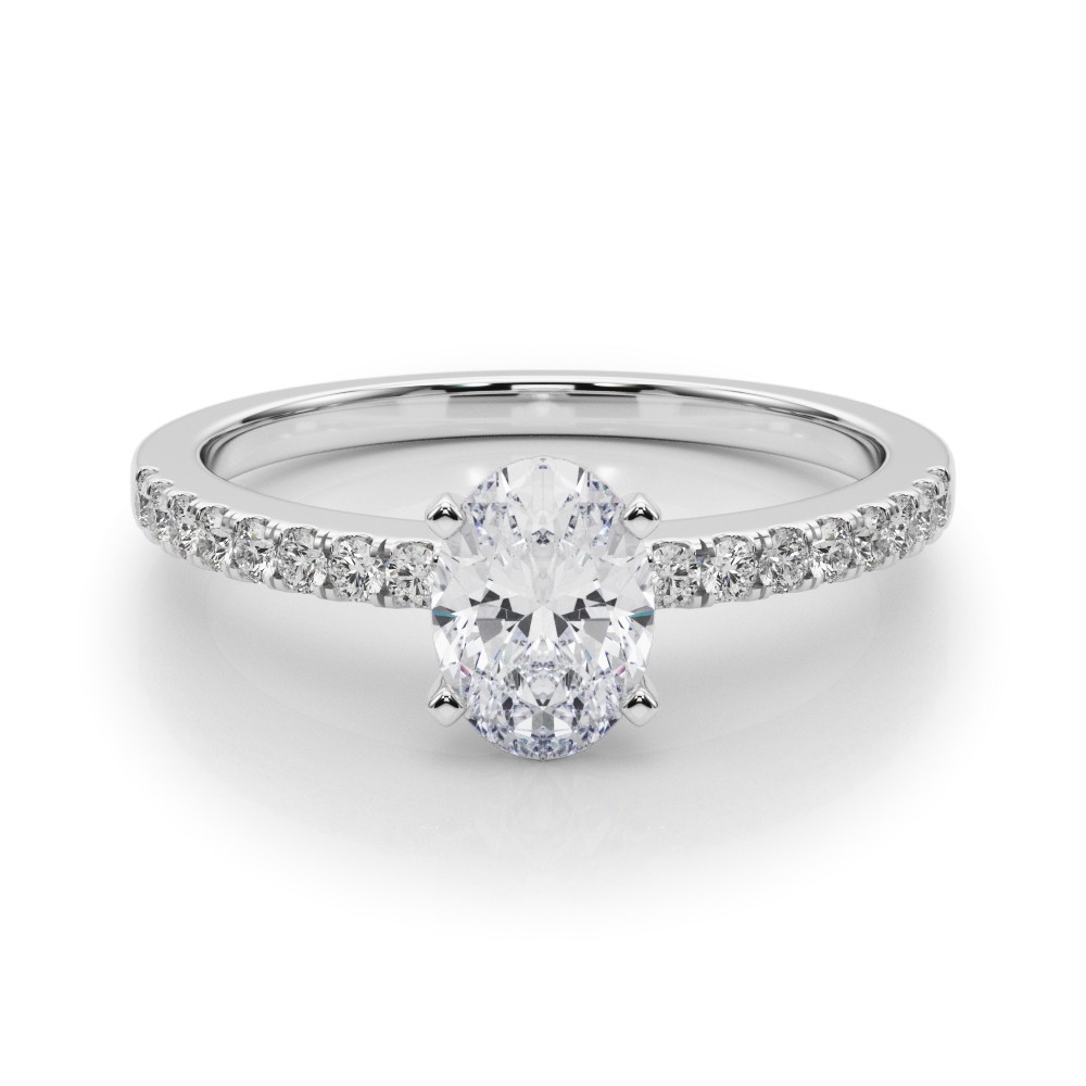 4 Prong Natural Diamond  Engagement Ring