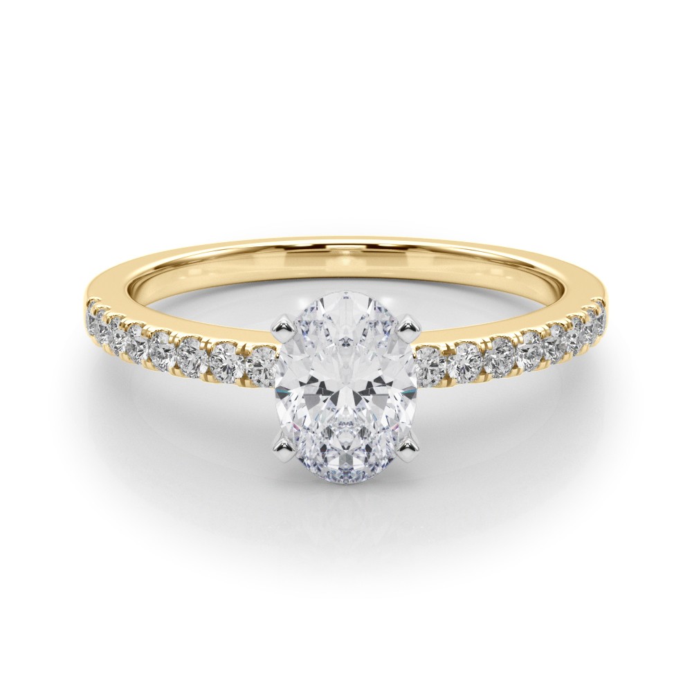 4 Prong Natural Diamond  Engagement Ring
