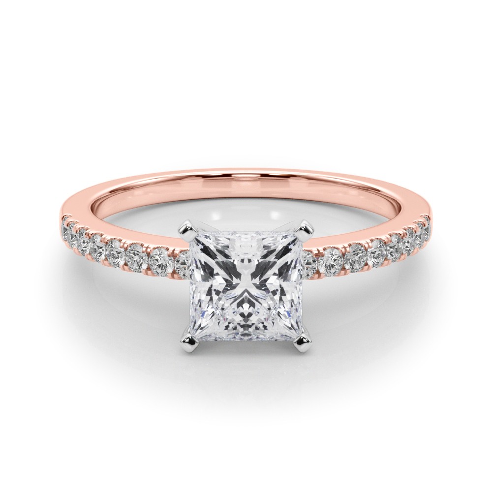 Creeda Natural Diamond 4 Prong  Engagement Ring