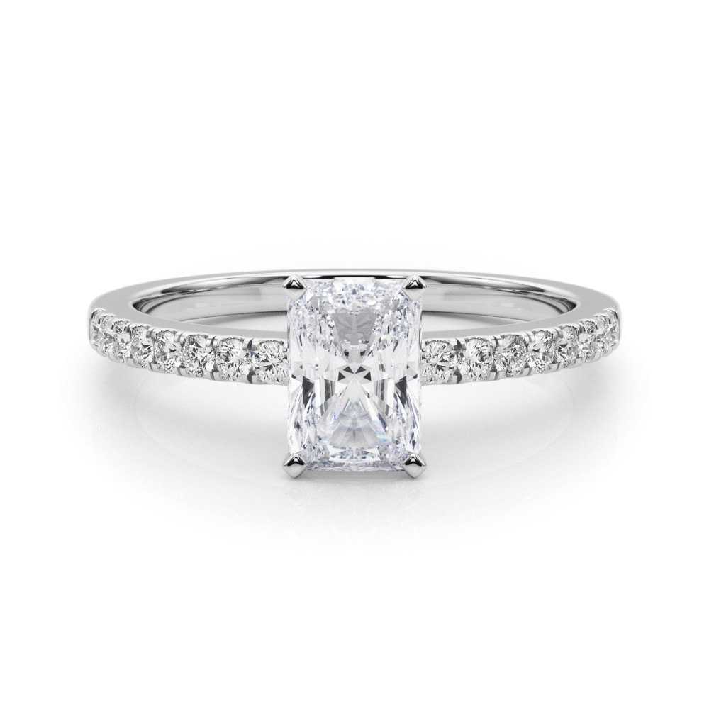 4 Prong Natural Diamond  Engagement Ring