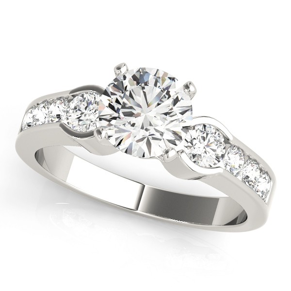 4 Prong Set Natural Diamond  Engagement Ring