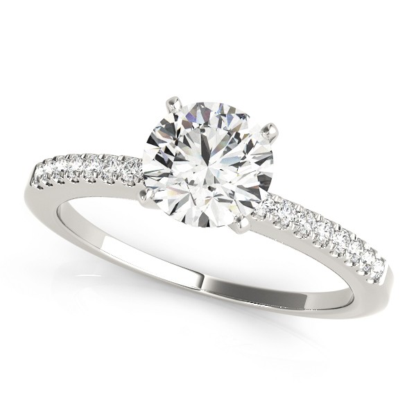 4 Prong Natural Diamond  Engagement Ring