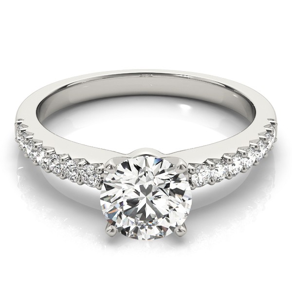 4 Prong Natural Diamond  Engagement Ring