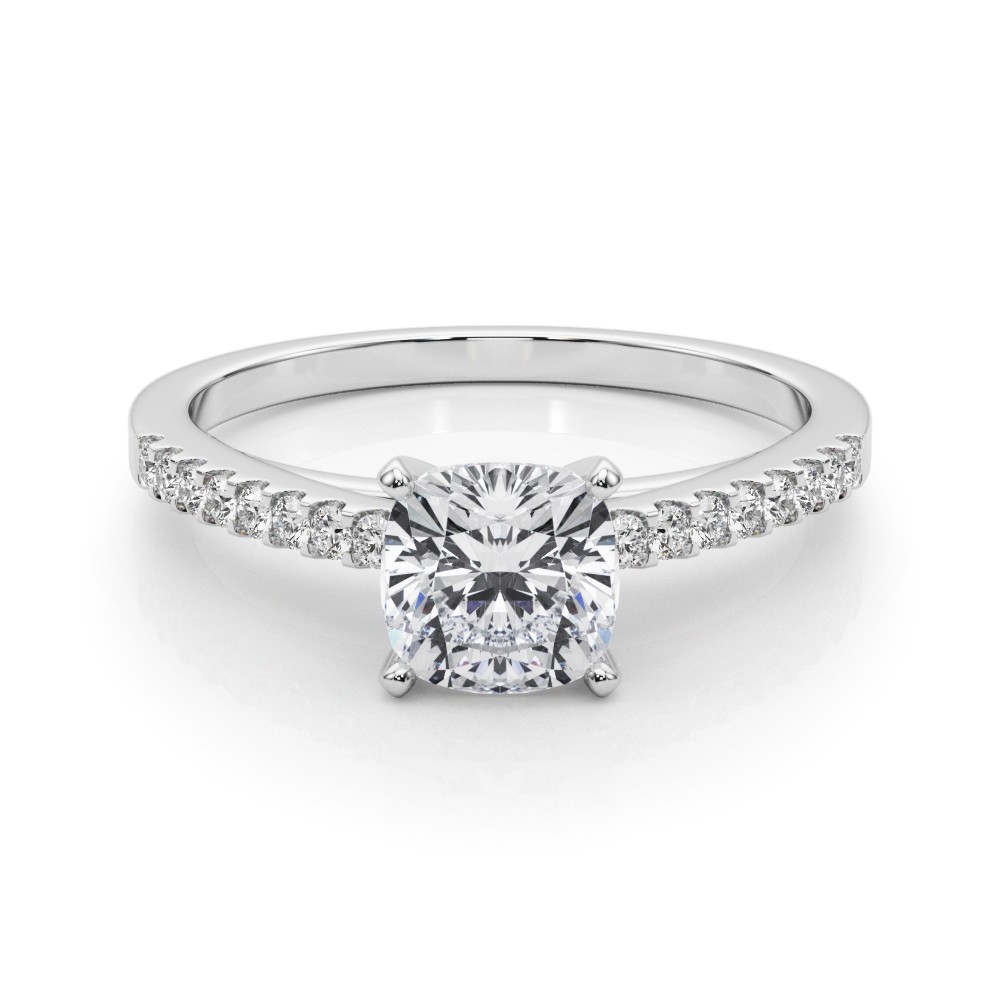 4 Prong Natural Diamond  Engagement Ring