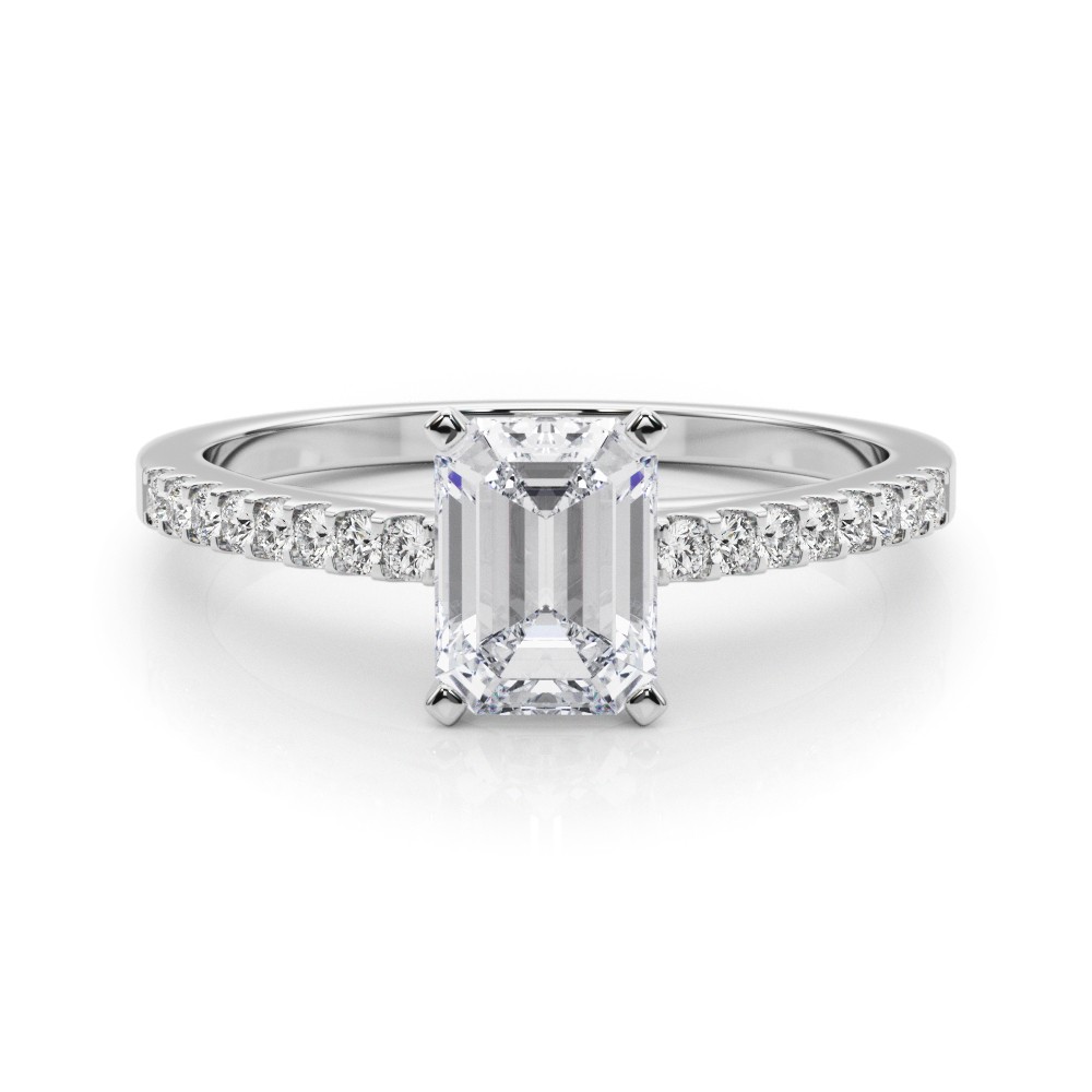 4 Prong Natural Diamond  Engagement Ring