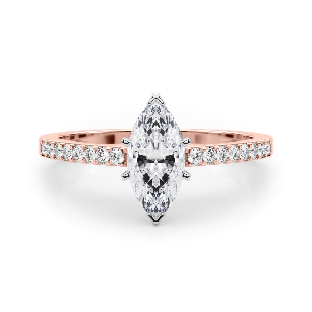 6 Prong Natural Diamond  Engagement Ring