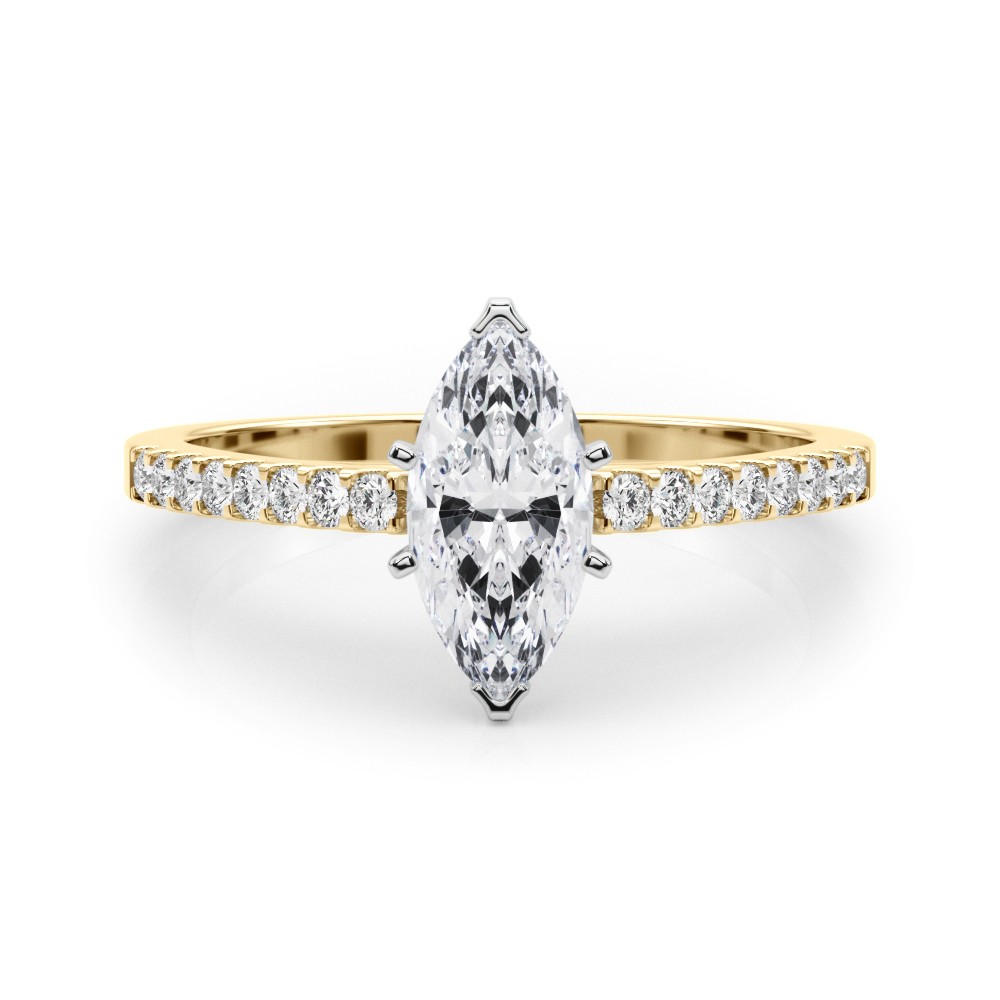 6 Prong Natural Diamond  Engagement Ring