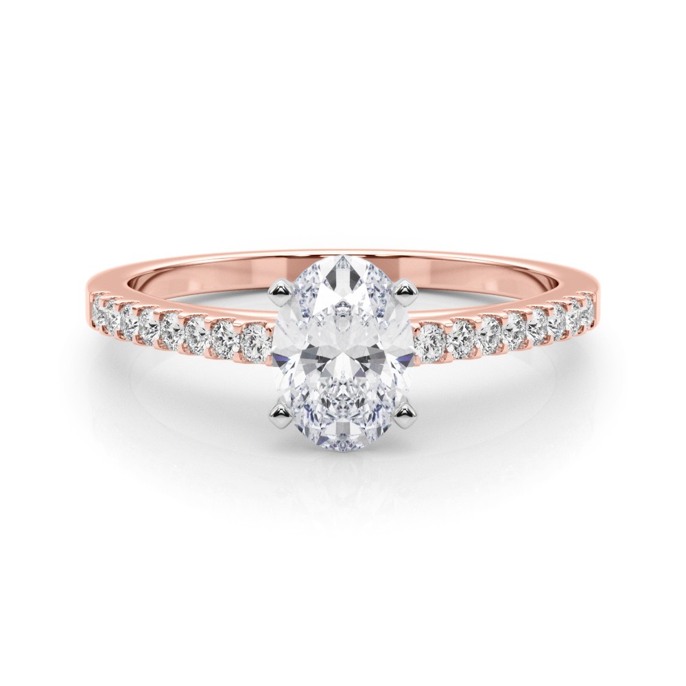 4 Prong Natural Diamond  Engagement Ring
