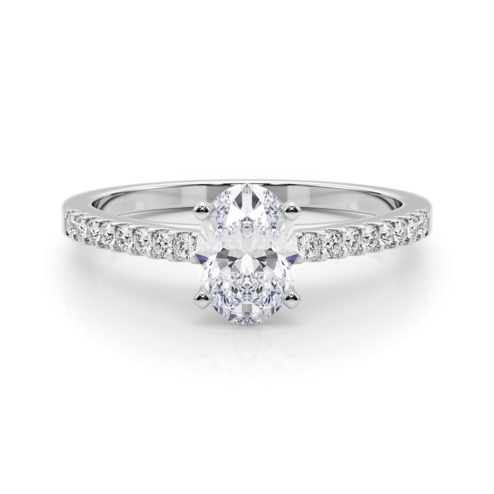 4 Prong Natural Diamond  Engagement Ring