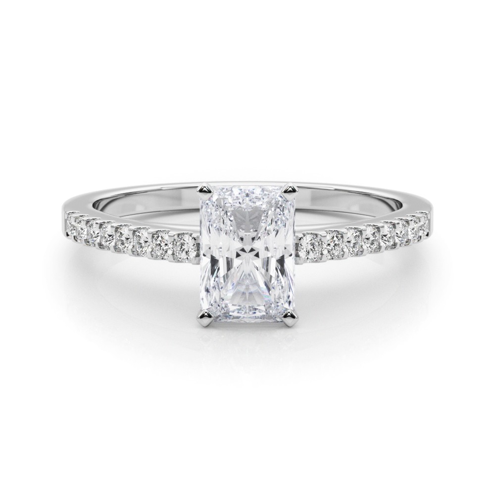 4 Prong Natural Diamond  Engagement Ring