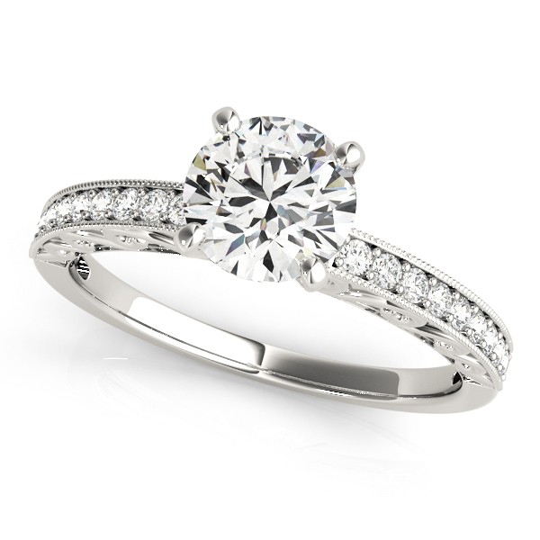 4 Prong Natural Diamond  Engagement Ring