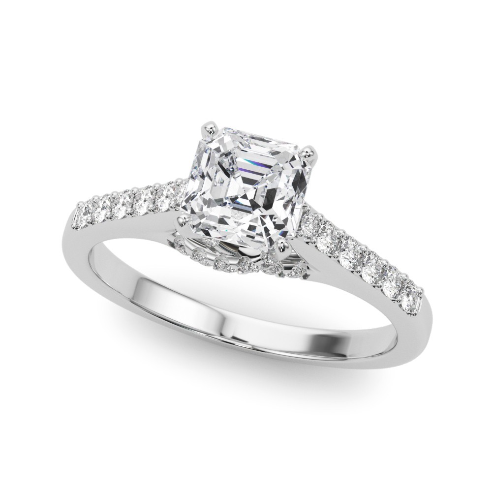 Zaven Lab-Created Diamond 4 Prong Setting  Engagement Ring