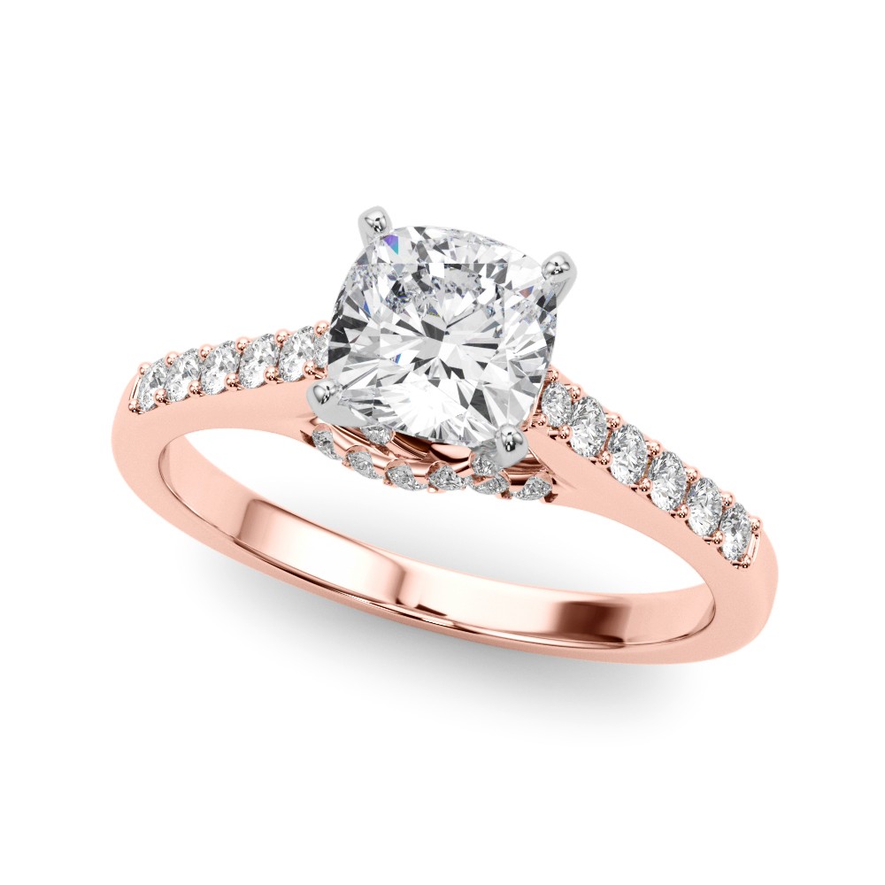 Zurie Lab-Created Diamond 4 Prong Setting  Engagement Ring