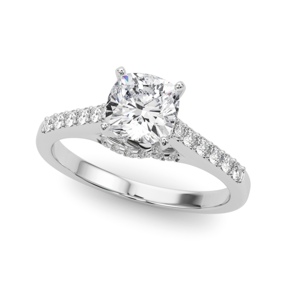 Zurie Lab-Created Diamond 4 Prong Setting  Engagement Ring