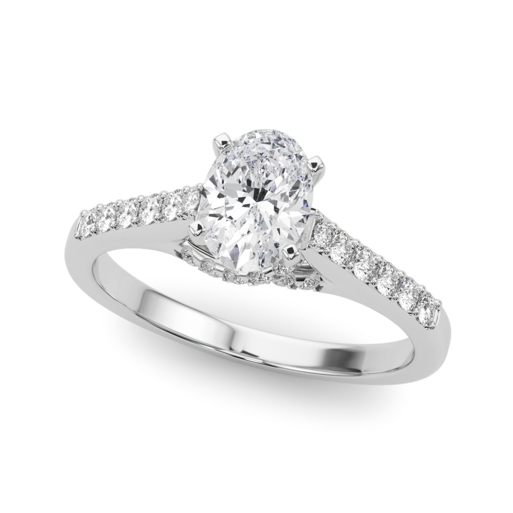 Zianna Lab-Created Diamond 4 Prong Setting  Engagement Ring