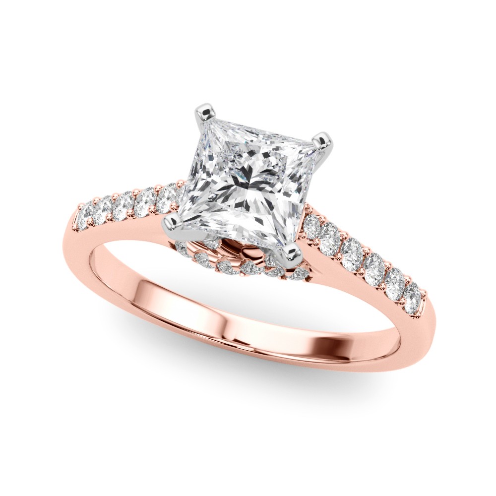 Zenia Lab-Created Diamond 4 Prong Setting  Engagement Ring