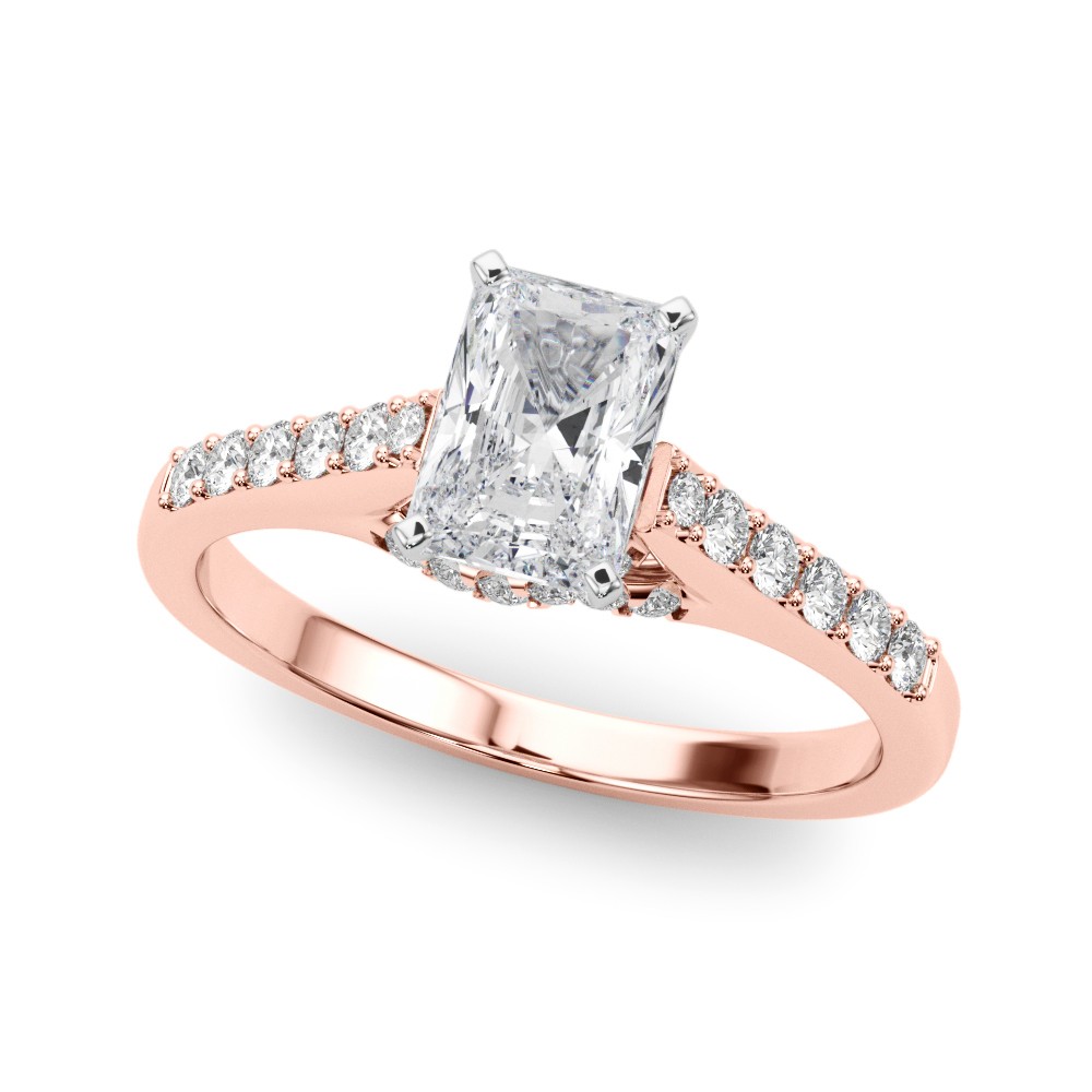 Zimal Lab-Created Diamond 4 Prong Setting  Engagement Ring
