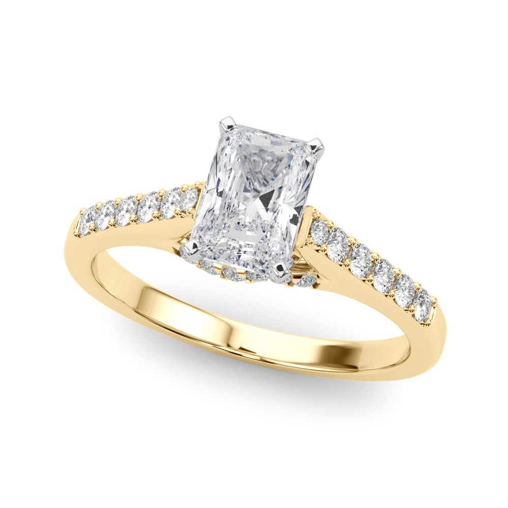 Zimal Lab-Created Diamond 4 Prong Setting  Engagement Ring