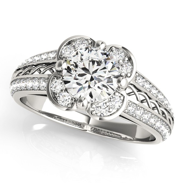 4 Prong Natural Diamond  Engagement Ring